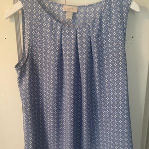 Loft Size L Floral Sleeveless Blouse!